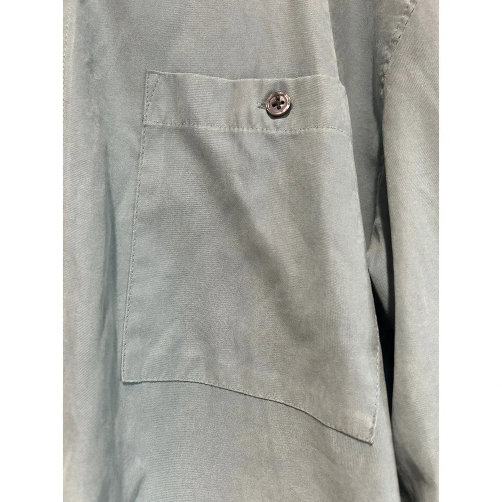 Brandini le collezioni Mens Dusty Blue Long Sleeve‎ Button Down Shirt Medium